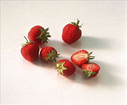 新鲜,草莓,一个,平分