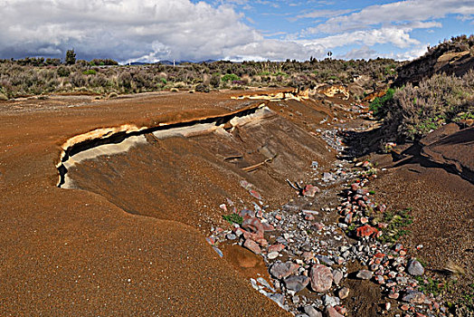 干燥,溪流,床,火山,区域,鲁阿佩胡火山,东加里罗国家公园,联合国教科文组织,世界,文化遗产,场所,靠近,北岛,新西兰