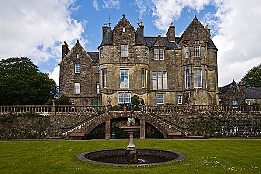 城堡,花园,茂尔岛,苏格兰,英国,欧洲