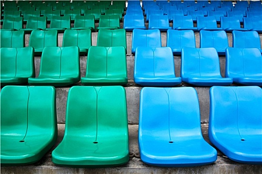 绿色,蓝色,体育场看台