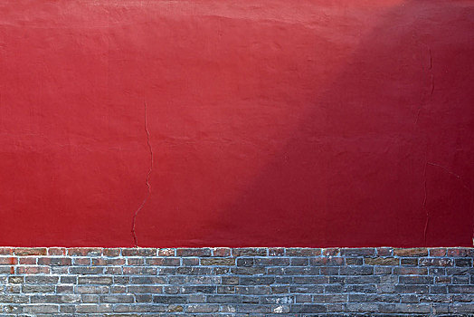 暗红色的故宫城墙