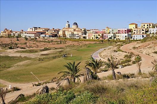 高尔夫球杆,靠近,贝尼多姆,白色海岸,西班牙