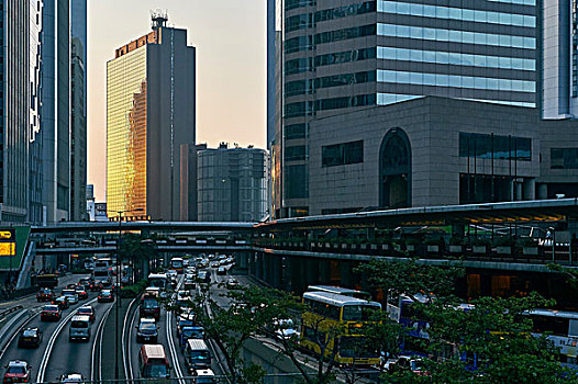 城市,道路,中心,香港