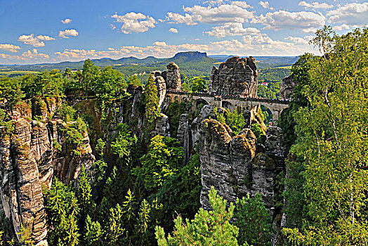 石头,桥,风景,疗养胜地,砂岩,山,撒克逊瑞士,国家公园,萨克森,德国