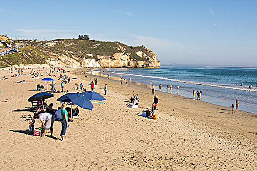美国,加利福尼亚,海滩,温暖,周末,化石,普罗旺斯地区艾克斯,防护,公用