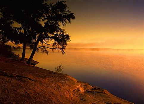 日出,怀特雪尔省立公园,曼尼托巴,加拿大