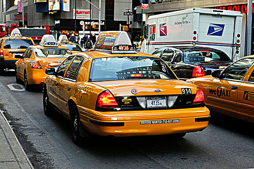 出租车,黄色,曼哈顿,纽约,美国