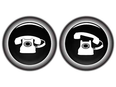 电话,黑色,象征,白色