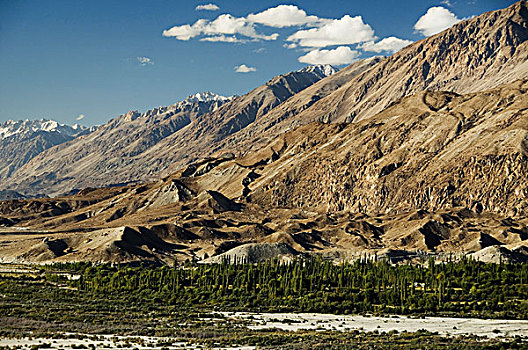 全景,山脉,山谷,查谟-克什米尔邦,印度