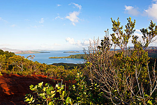 俯瞰,上方,南方,海岸,格朗德特尔,新喀里多尼亚,南太平洋