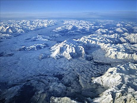 阿尔卑斯山,石头,海洋,山,陶安,左边,奥地利