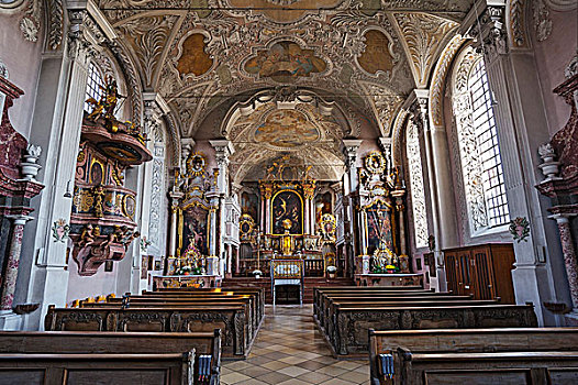 教堂高坛,朝圣教堂,神圣,血,巴伐利亚,上巴伐利亚,德国,欧洲