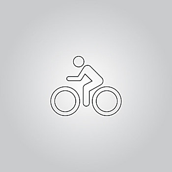骑自行车,道路,象征