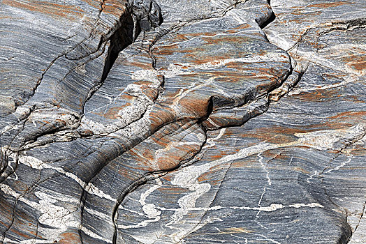 花冈岩,岩石构造,河,山谷,提契诺河,瑞士,欧洲