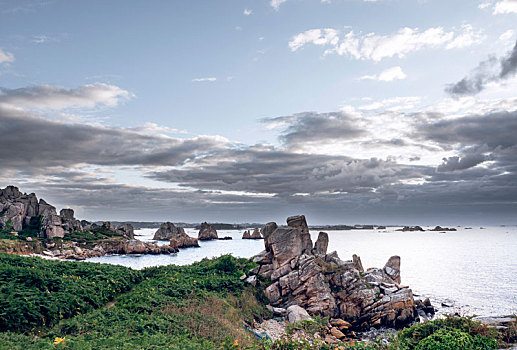 岩石构造,海岸,半岛,布列塔尼半岛