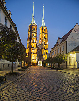 大教堂,圣约翰,岛屿,弗罗茨瓦夫,波兰,欧洲
