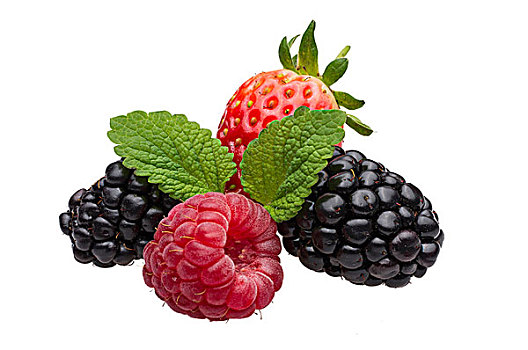 树莓,黑莓,草莓