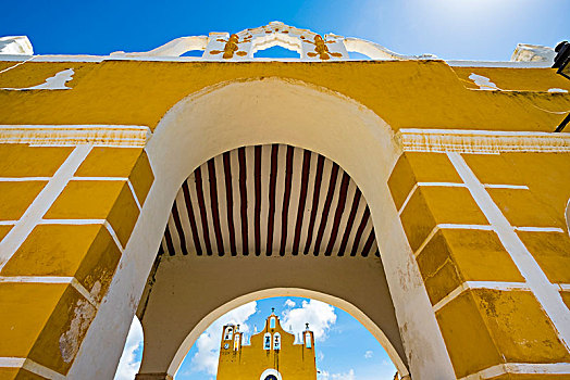 寺院,圣安东尼奥,帕多瓦,依沙玛尔,尤卡坦半岛,墨西哥