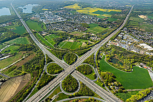 高速公路,公路,交叉,北莱茵威斯特伐利亚,德国,欧洲