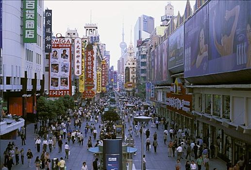 中国,上海,南京,街道