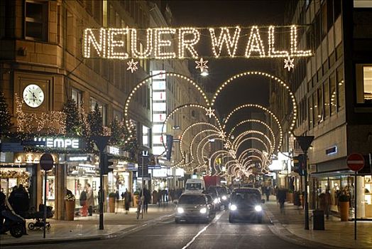 光亮,圣诞节,墙壁,汉堡市,德国