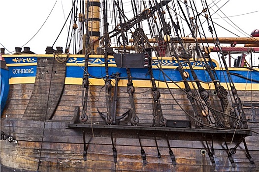 老,瑞典,帆船