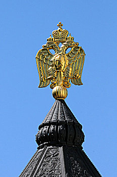 金色,一对,鹰,俄罗斯,纪念,教堂,记忆,战斗,莱比锡,萨克森,德国,欧洲