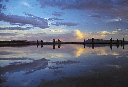 黄石湖,晨光,黄石国家公园,怀俄明,美国,北美