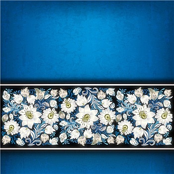 抽象,低劣,蓝色背景,春天,花,装饰