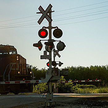 铁道口,信号,曼尼托巴,加拿大
