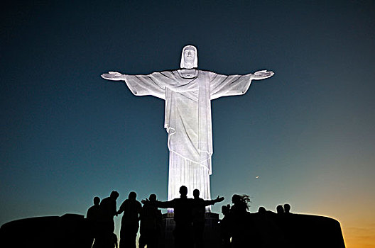 雕塑,耶稣,救世主,里约热内卢基督像,科尔科瓦多,山,里约热内卢,巴西,南美