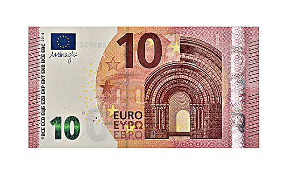 10欧元,货币,九月,正面