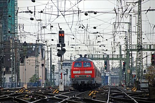 地区性,列车,枢纽站,科隆,北莱茵威斯特伐利亚,德国