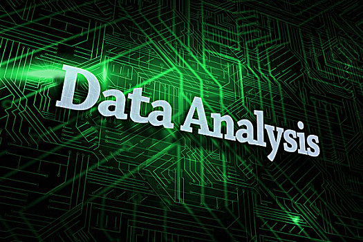 数据,分析,绿色,黑色,电路板