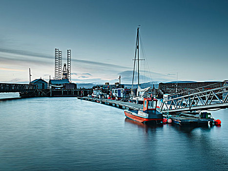 码头,港口,苏格兰,英国