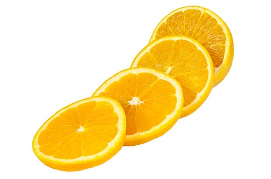 切片,橙色,白色背景,背景