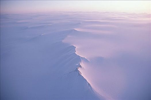 航拍,山峦,冰原,极北地区,艾利斯摩尔岛,加拿大