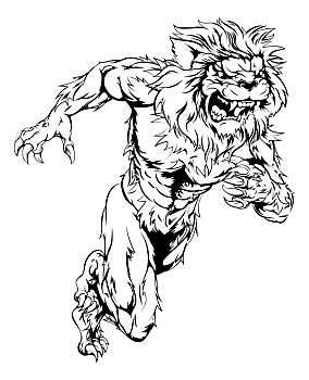 狮子,运动,吉祥物,跑,男人,奔跑,冲刺