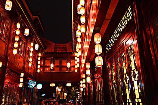 成都锦里夜景