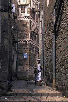 也门,老城,街景