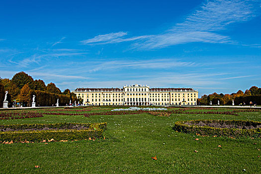 维也纳,十月,美泉宫,奥地利,建筑,一个,流行,旅游胜地