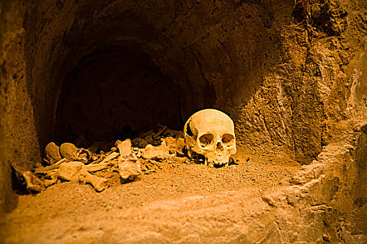 人体骨骼,罗马,卡塔赫纳,西班牙