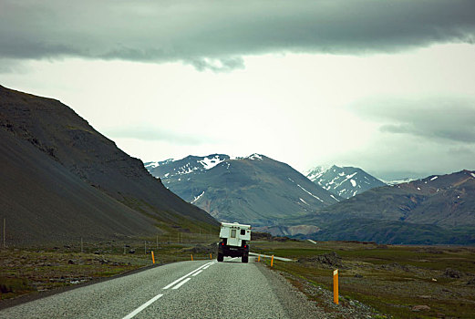 山,街道,冰岛,风景