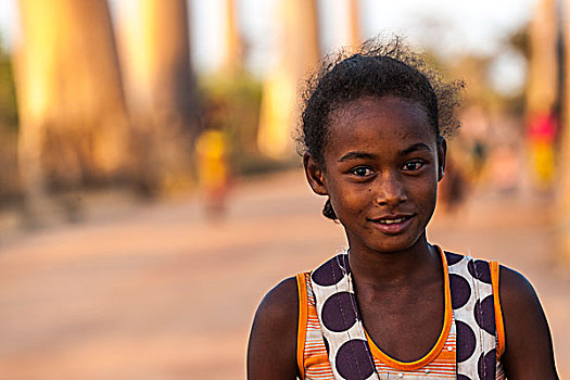 头像,女孩,12岁,穆龙达瓦,马达加斯加,非洲