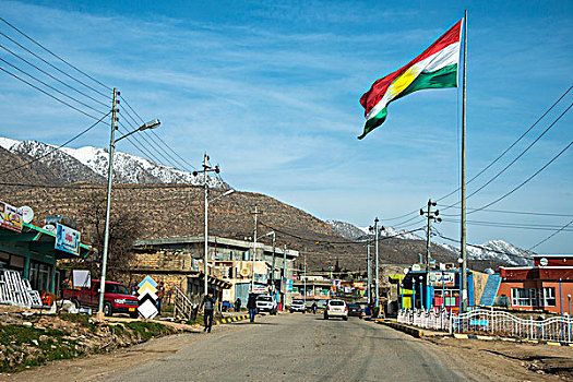 山村,伊拉克,库尔德斯坦,大幅,尺寸