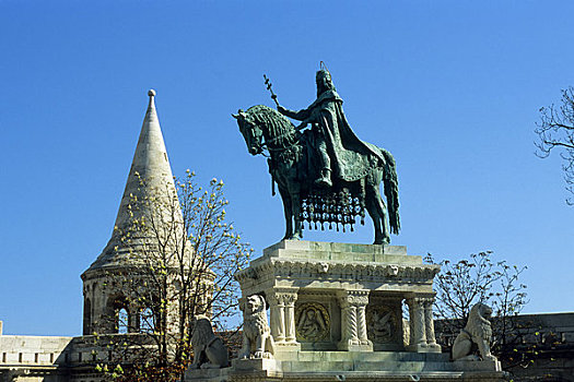 匈牙利,布达佩斯,城堡区,雕塑