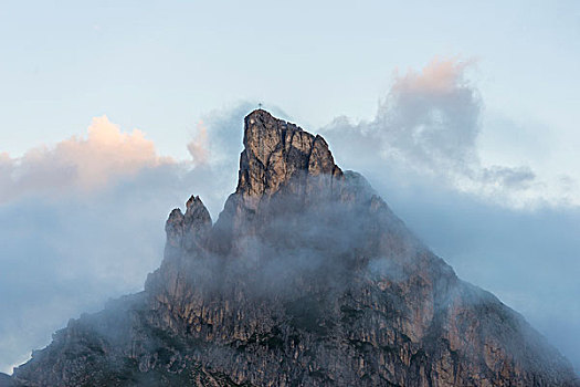 攀升,云,日出,白云岩,威尼托,意大利,欧洲