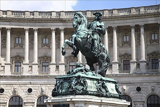 雕塑,王子,霍夫堡皇宫,维也纳,奥地利,欧洲