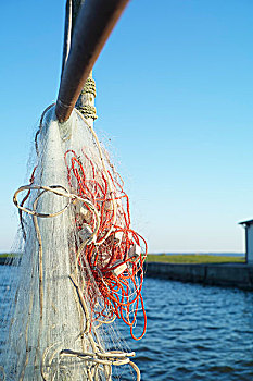 渔网,靠近,乌瑟多姆岛,梅克伦堡州