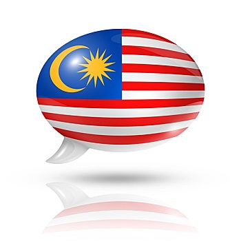 马来西亚,旗帜,对话气泡框